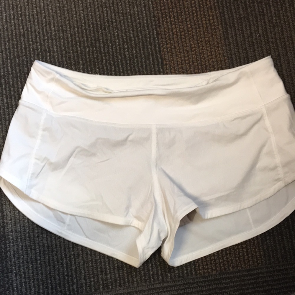White Lululemon shorts